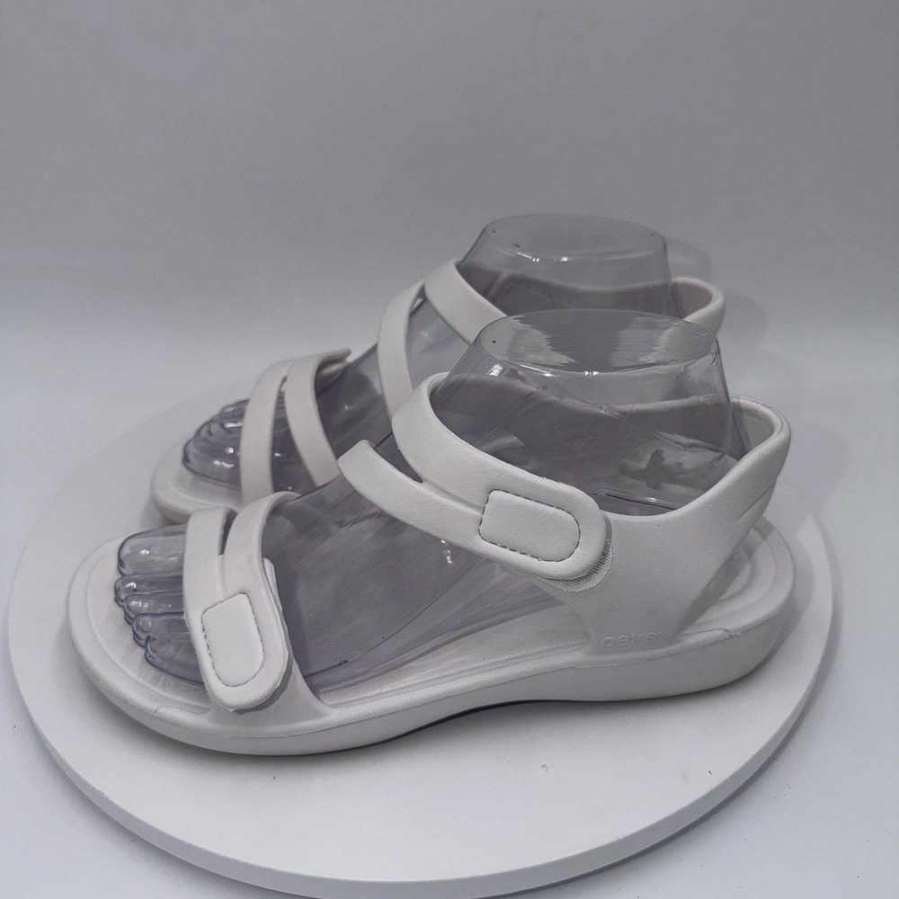 Aetrex Jillian Sport Adjustable Strap White Comfort Sandals Womens Size 7 Casual